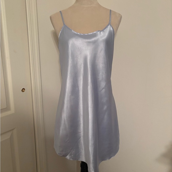Basic Editions Other - Basic Editions Light Blue Satin Chemise